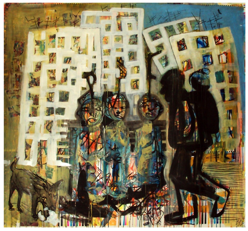 Solitude, 2012, mixed media on canvas, 143x129 cm 