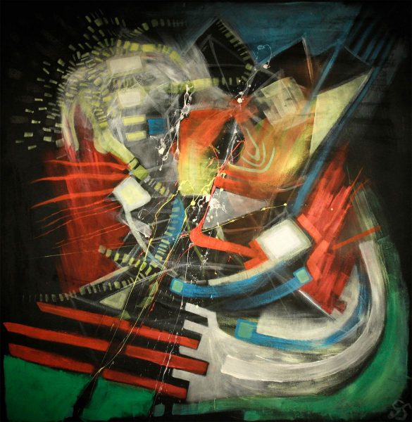 GS, Abstarction Nr. 2, 2010, acryl color on canvas, 1x1 m