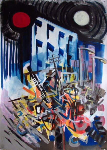 GS Hardenberg Straße 2014 acryl on paper 70 x 100 cm